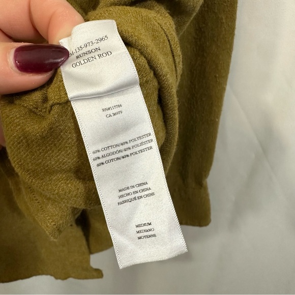 Rails Runson Button Down Collared Long Sleeve Brushed Flannel Shirt Golden Rod - Picture 12 of 12